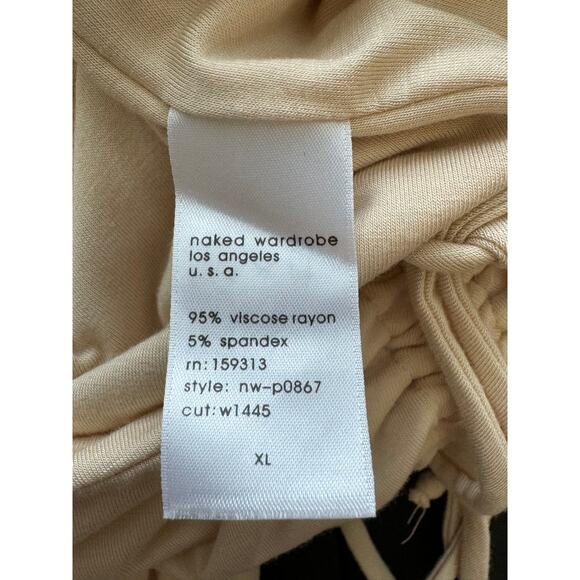New ~ NAKED WARDROBE ~ Rich Tie Waist Leggings Size XL SO SOFT - Picture 6 of 6